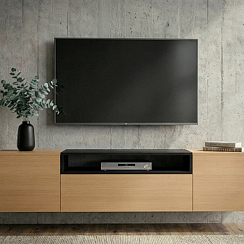 TV-skrinka 47808 Loft 160cm Prírodná Dub Dyha/Čierna