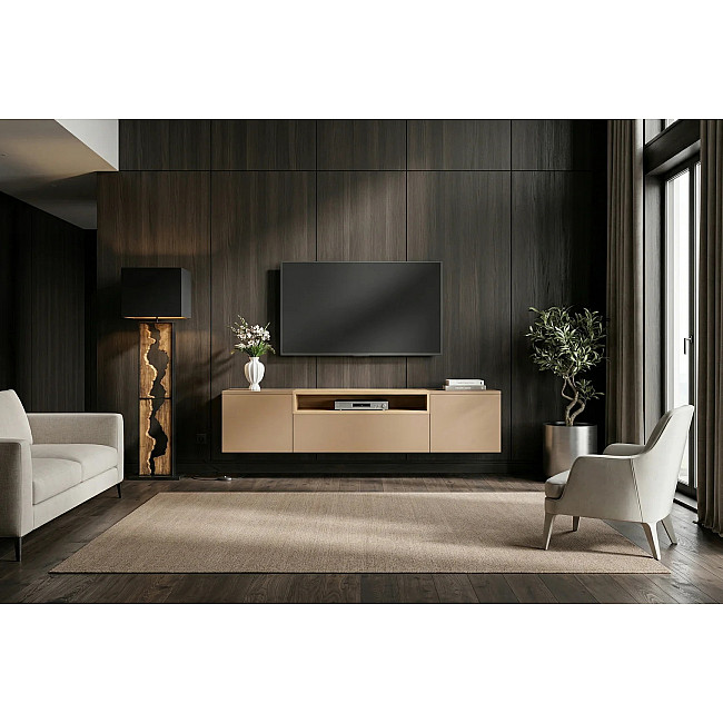 TV-skrinka 47809 Loft 160cm Sivá/Prírodná Dub Dyha