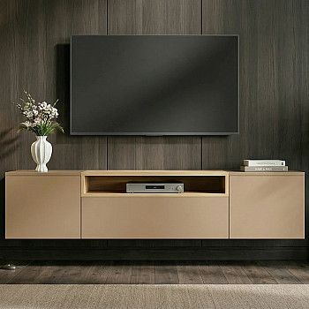 TV-skrinka 47809 Loft 160cm Sivá/Prírodná Dub Dyha