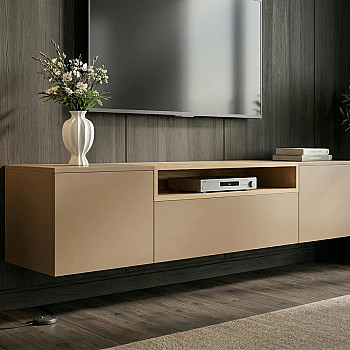 TV-skrinka 47809 Loft 160cm Sivá/Prírodná Dub Dyha