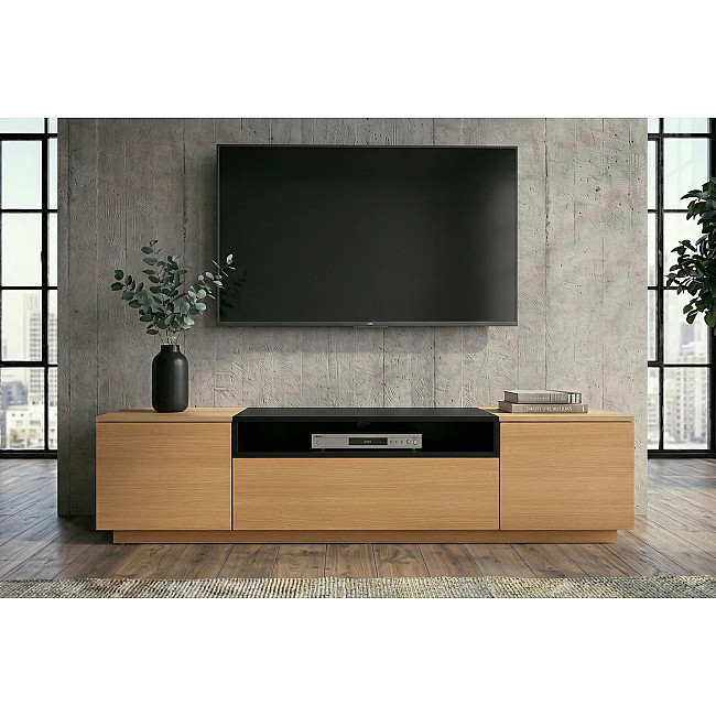 TV-skrinka 47811 Loft 160cm Prírodná/Čierna Dub Dyha