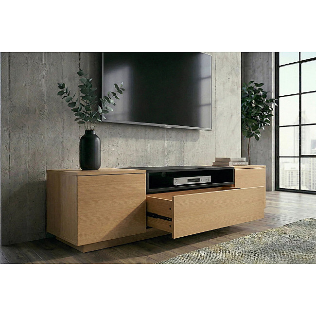 TV-skrinka 47811 Loft 160cm Prírodná/Čierna Dub Dyha