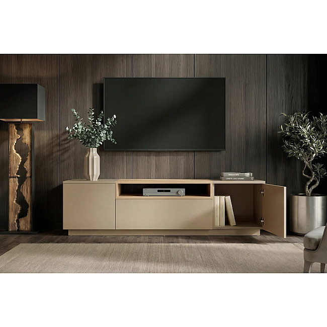 TV-skrinka 47812 Loft 160cm Sivá/Prírodná Dub Dyha