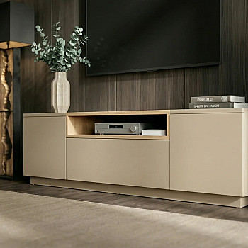 TV-skrinka 47812 Loft 160cm Sivá/Prírodná Dub Dyha