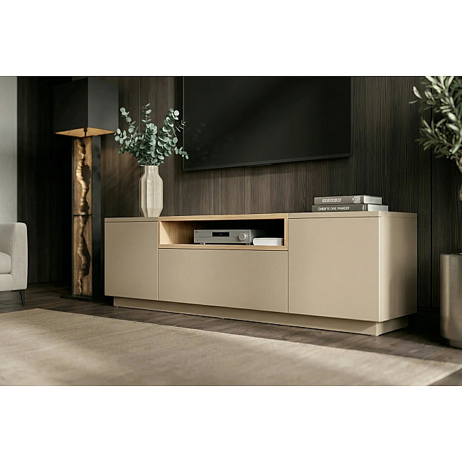 TV-skrinka 47812 Loft 160cm Sivá/Prírodná Dub Dyha