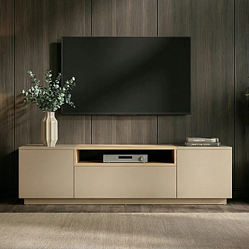 TV-skrinka 47812 Loft 160cm Sivá/Prírodná Dub Dyha