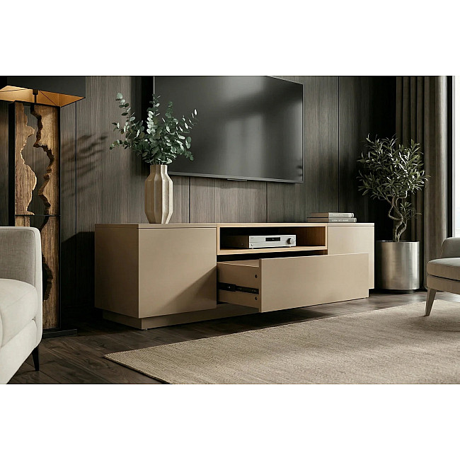 TV-skrinka 47812 Loft 160cm Sivá/Prírodná Dub Dyha