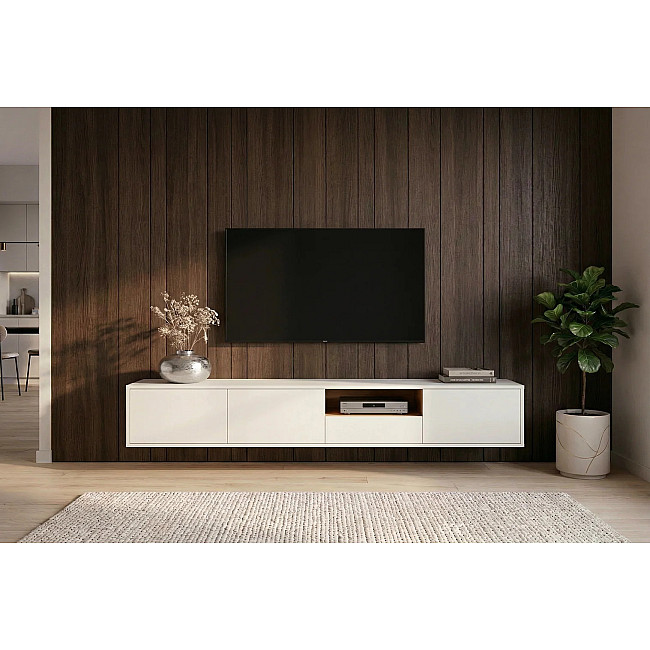 TV-skrinka 47815 Loft 200cm Biela/Prírodná Dub Dyha