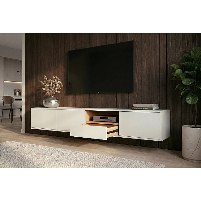 TV-skrinka 47815 Loft 200cm Biela/Prírodná Dub Dyha