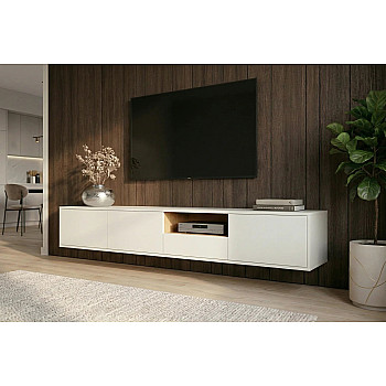 TV-skrinka 47815 Loft 200cm Biela/Prírodná Dub Dyha