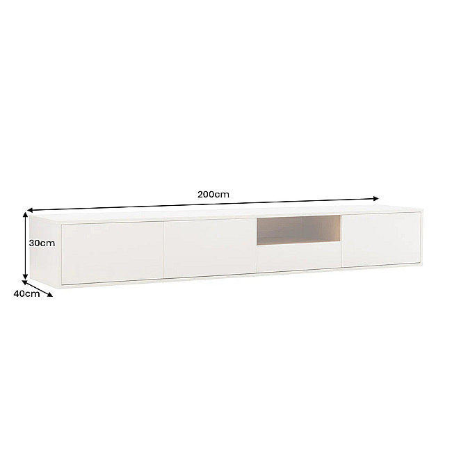 TV-skrinka 47815 Loft 200cm Biela/Prírodná Dub Dyha