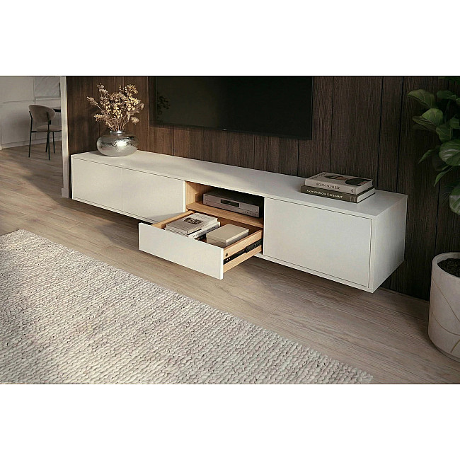 TV-skrinka 47815 Loft 200cm Biela/Prírodná Dub Dyha