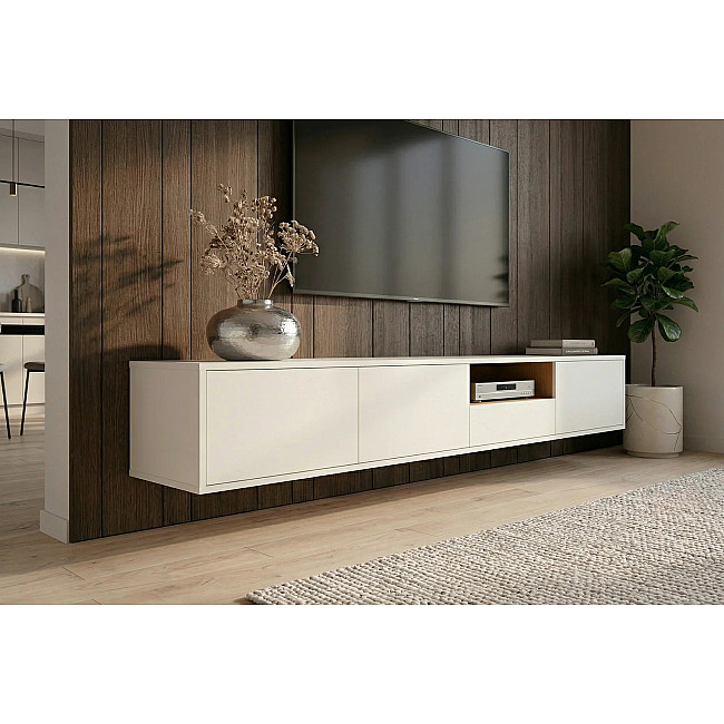 TV-skrinka 47815 Loft 200cm Biela/Prírodná Dub Dyha
