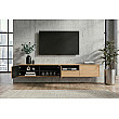 TV-skrinka 47816 Loft 200cm Prírodná Dub Dyha/Čierna