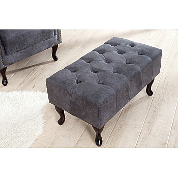Taburetka 37474 Chesterfield Antik šedá