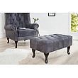 Taburetka 37474 Chesterfield Antik šedá