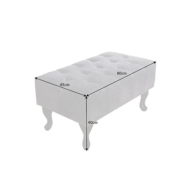 Taburetka 37474 Chesterfield Antik šedá