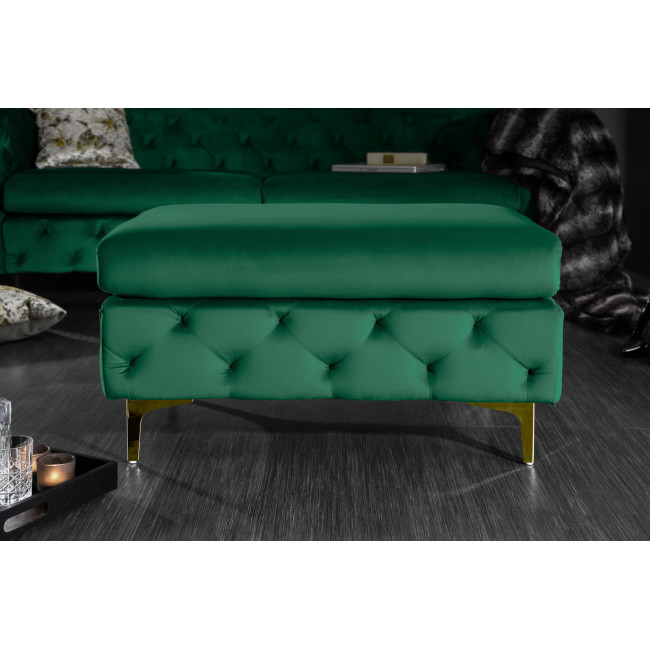 Taburetka 39611 Modern Barock Zamat Smaragdovozelená Taburetka 39611 Modern Barock Zamat Smaragdovozelená