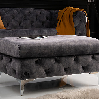 Taburetka 41135 Modern Barock Zamat Šedá