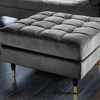 Taburetka 43132 Cozy Zamat Šedá