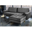Taburetka 43132 Cozy Zamat Šedá Taburetka 43132 Cozy Zamat Šedá