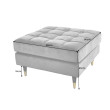Taburetka 43132 Cozy Zamat Šedá Taburetka 43132 Cozy Zamat Šedá