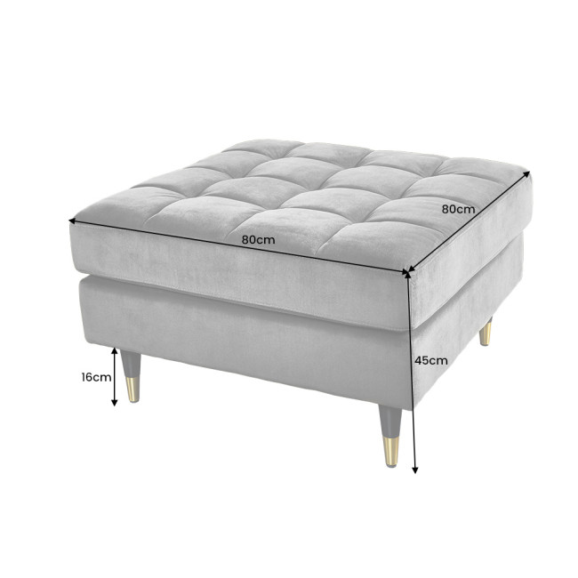 Taburetka 43132 Cozy Zamat Šedá Taburetka 43132 Cozy Zamat Šedá