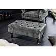 Taburetka 43521 Chesterfield Zamat šedá Taburetka 43521 Chesterfield Zamat šedá