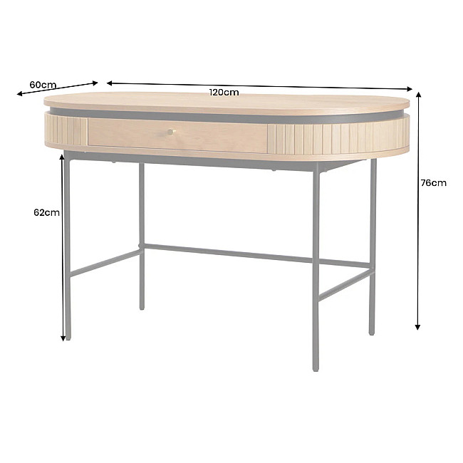 Toaletný stolík/Konzola 47455 Atelier 120cm Natural Dub Dyha