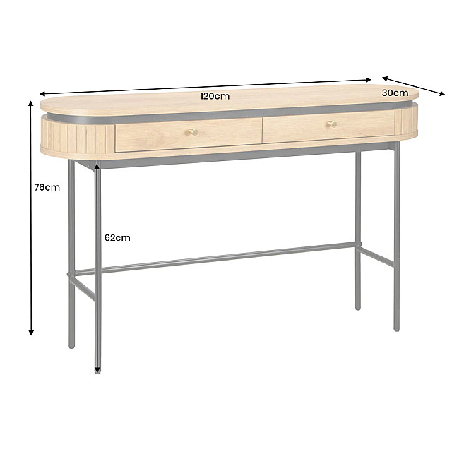 Toaletný stolík/Konzola 47456 Atelier 160cm Natural Dub Dyha