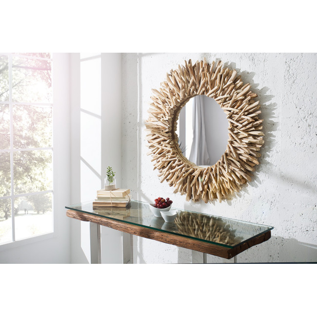 Zrkadlo 36577 Ø80cm Drevo Teak Zrkadlo 36577 Ø80cm Drevo Teak