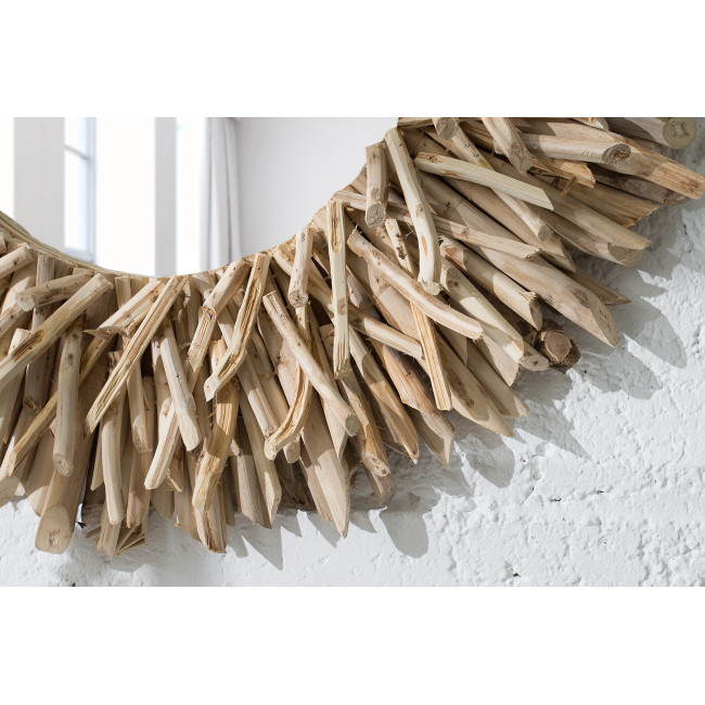 Zrkadlo 36577 Ø80cm Drevo Teak Zrkadlo 36577 Ø80cm Drevo Teak