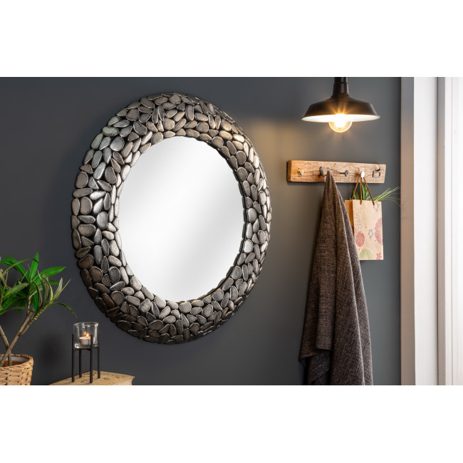 Zrkadlo 41430 Ø82cm Mosaic silver-aluminium