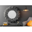 Zrkadlo 38796 Ø80cm Drevo Teak Šedé Zrkadlo 38796 Ø80cm Drevo Teak Šedé