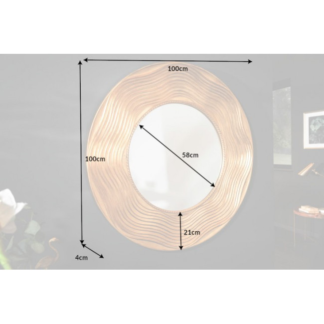 Zrkadlo 40697 Ø100cm gold Zrkadlo 40697 Ø100cm gold