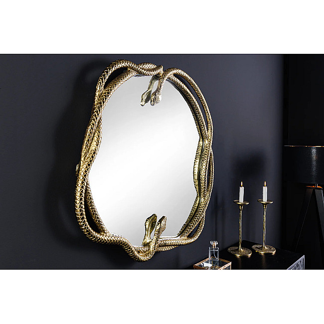 Zrkadlo 45786 Snake Ø50cm Zlaté
