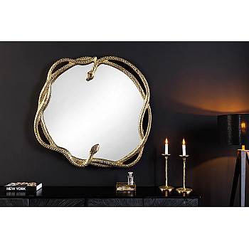 Zrkadlo 45786 Snake Ø50cm Zlaté
