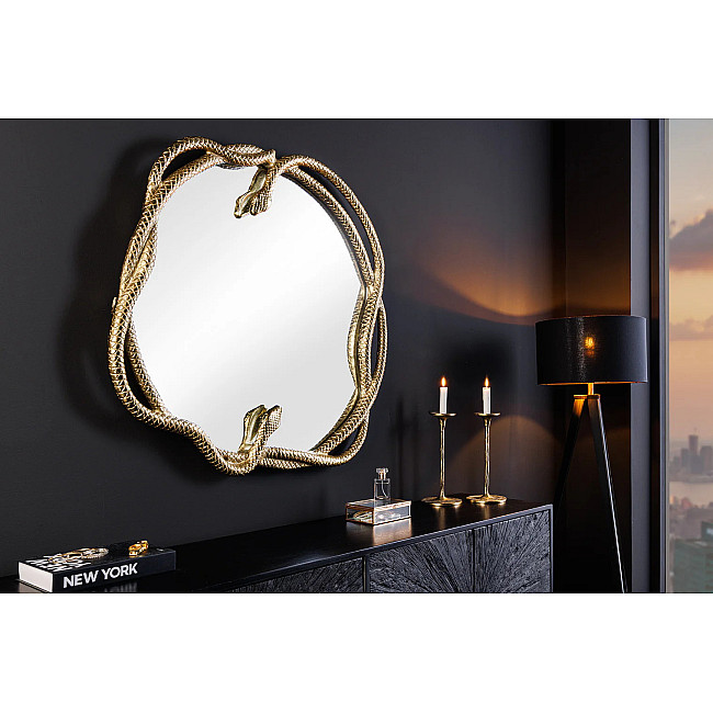 Zrkadlo 45786 Snake Ø50cm Zlaté
