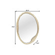 Zrkadlo 46098 Portrait 50x70cm Ovál Zlaté