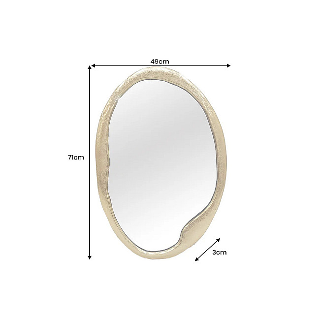Zrkadlo 46098 Portrait 50x70cm Ovál Zlaté