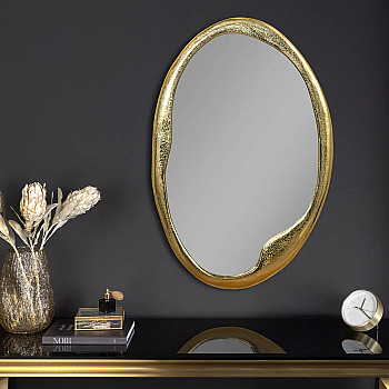 Zrkadlo 46098 Portrait 50x70cm Ovál Zlaté