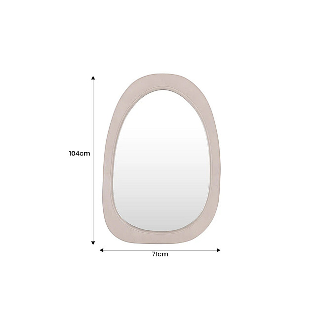 Zrkadlo 46489 Organic 70x105cm Drevo Pínia Béžová