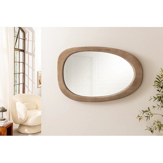 Zrkadlo 46489 Organic 70x105cm Drevo Pínia Béžová