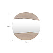 Zrkadlo 46492 Living Edge Ø100cm Drevo Acacia