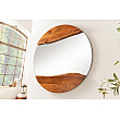 Zrkadlo 46492 Living Edge Ø100cm Drevo Acacia