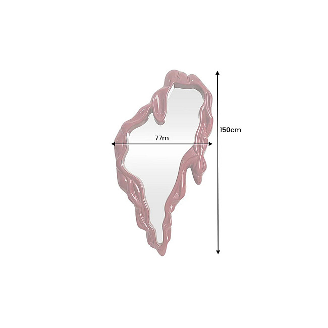 Zrkadlo 48183 Fluidum 77x150cm Červené