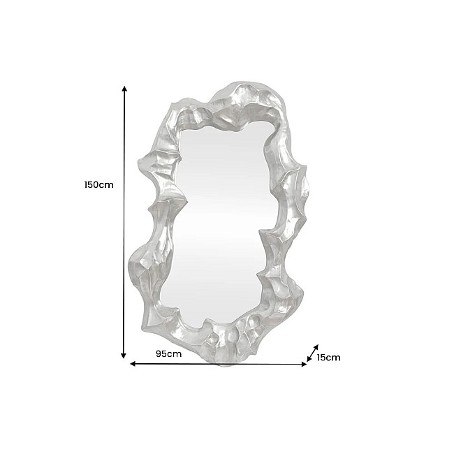 Zrkadlo 48186 Venetia 95x150cm Strieborné