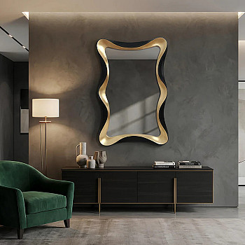 Zrkadlo Alice 48188 120x80cm Čierne-zlaté