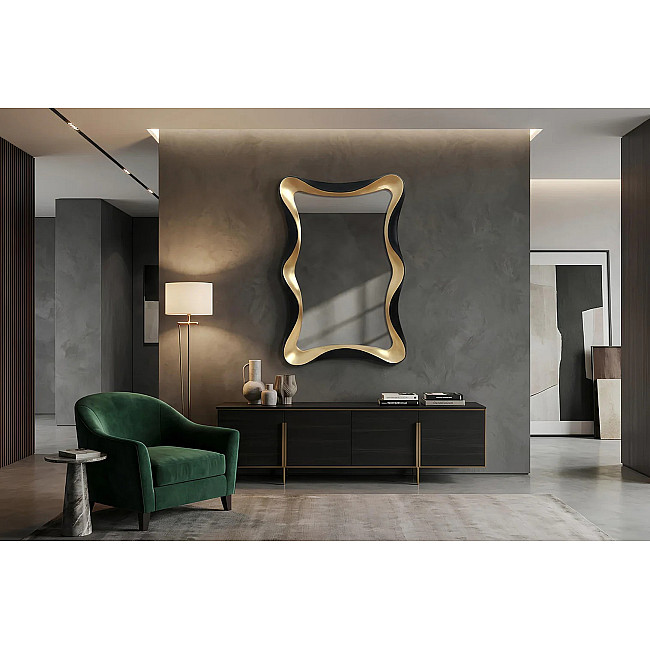 Zrkadlo Alice 48188 120x80cm Čierne-zlaté