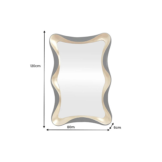 Zrkadlo Alice 48188 120x80cm Čierne-zlaté